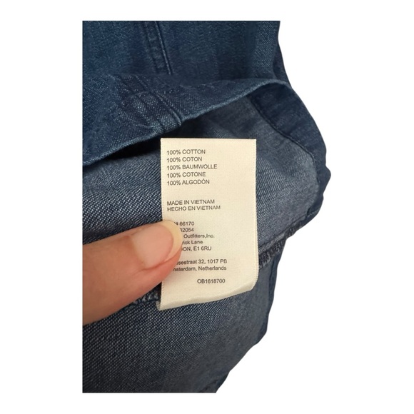 FREE PEOPLE | NWT $138 Cheyenne Denim Mini Dress in Indigo, Size XS - Picture 10 of 13